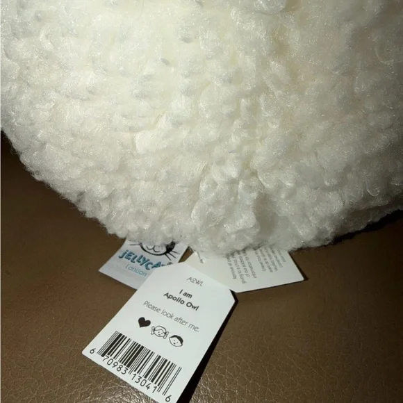 NWT Jellycat Apollo 10 Fluffy Plush White Owl Stuffed Animal Toy Bird